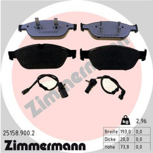 ZIMMERMANN 25158.900.2 Pastillas de freno Delantero para