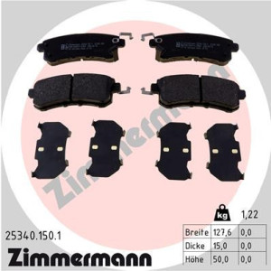 ZIMMERMANN 25340.150.1 Plaquettes de frein Arrière pour