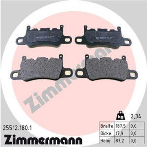 ZIMMERMANN 25512.180.1 Bremsbeläge Hinten für