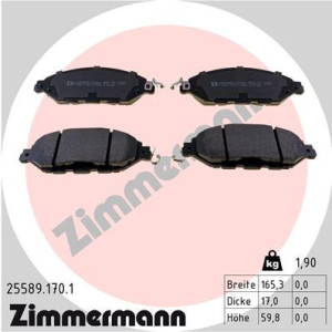 ZIMMERMANN 25589.170.1 Pastiglie freno Anteriore per