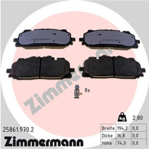 ZIMMERMANN 25861.970.2 Pastiglie freno