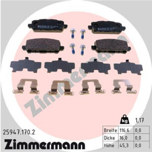 ZIMMERMANN 25947.170.2 Plaquettes de frein