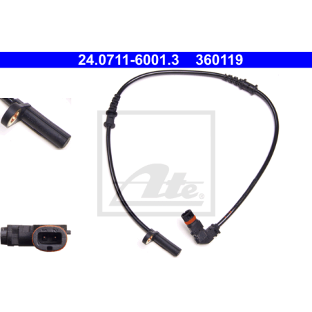 ATE 24.0711-6001.3 ABS Wheel Speed Sensor Front for Mercedes C CLK CLC SLK