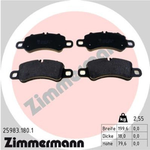 ZIMMERMANN 25983.180.1 Pastillas de freno Delantero para
