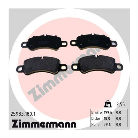 ZIMMERMANN 25983.180.1 Bremsbeläge Vorne für
