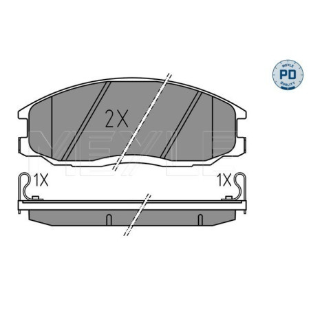 MEYLE 025 235 6916/PD Brzdové destičky přední pro H-1 Rexton Actyon Kyron Santa Fe Trajet XG