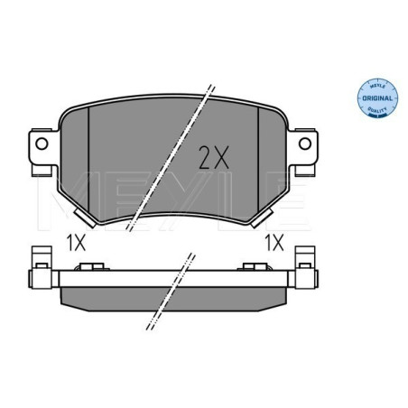 MEYLE 025 223 4915 Brzdové platničky zadné pre Mazda 6