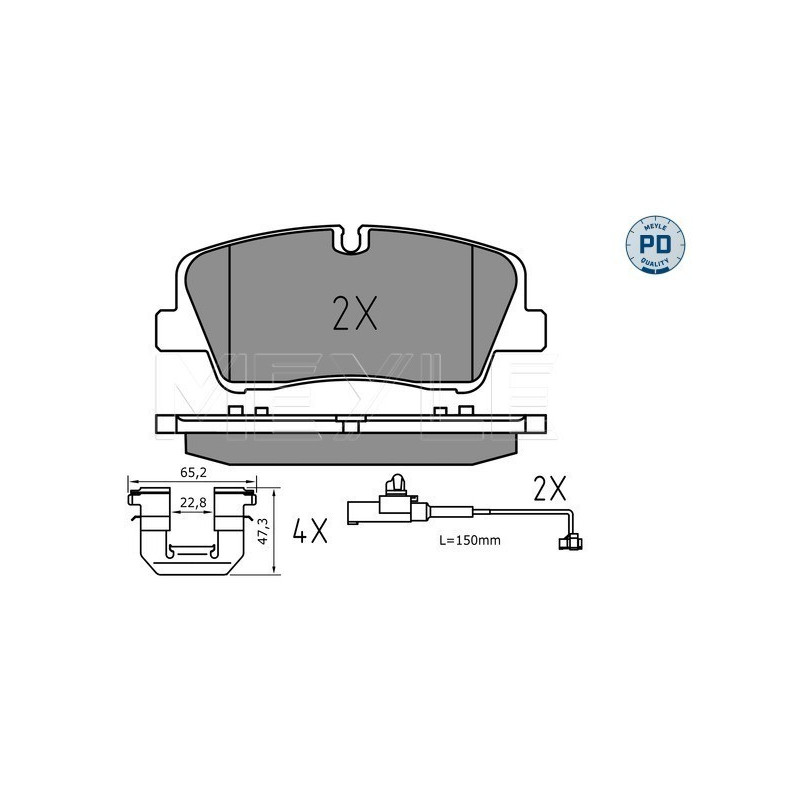 MEYLE 025 223 7017/PD Brzdové platničky zadné pre Hyundai H350