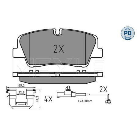 MEYLE 025 223 7017/PD Brake Pads Set Rear for Hyundai H350