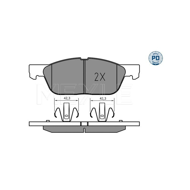 MEYLE 025 224 1219 Brake Pads Set Front for Galaxy S-Max Edge