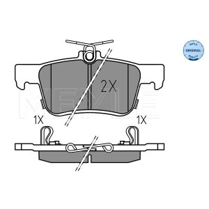 MEYLE 025 224 2915 Pastiglie freno posteriore per Honda Civic