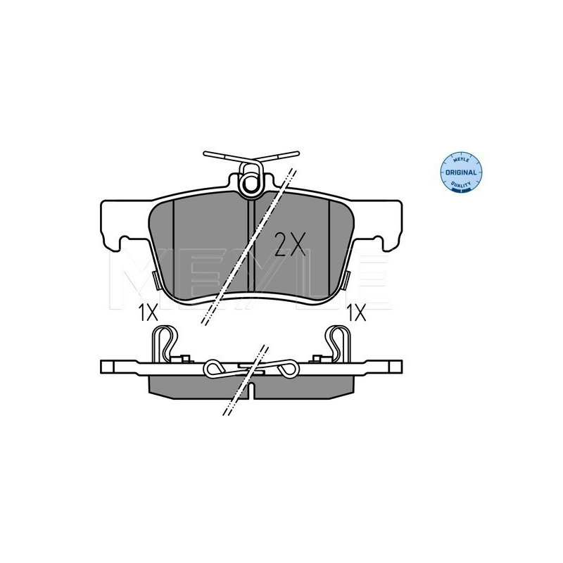 MEYLE 025 224 2915 Pastiglie freno posteriore per Honda Civic