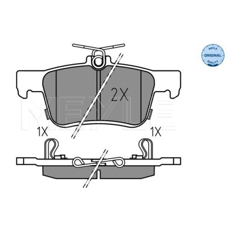 MEYLE 025 224 2915 Brake Pads Set Rear for Honda Civic