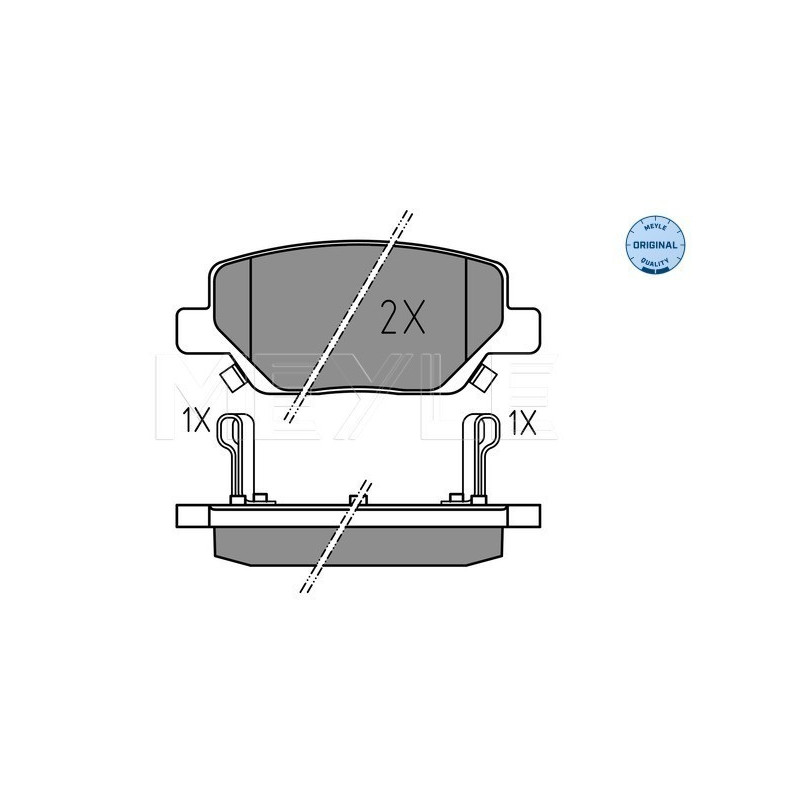 MEYLE 025 224 4918 Brzdové destičky zadní pro Fiat Tipo