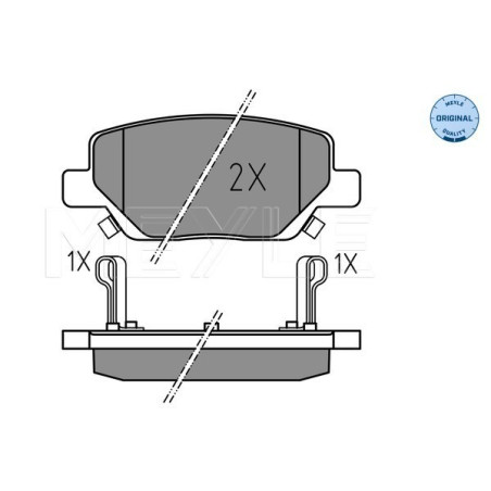 MEYLE 025 224 4918 Brake Pads Set Rear for Fiat Tipo