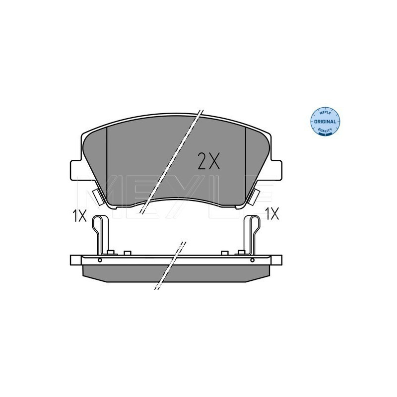 MEYLE 025 225 1817 Brake Pads Set Front for Elantra Ioniq Niro