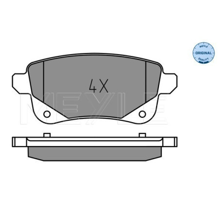 MEYLE 025 248 2016 Brzdové destičky zadní pro Talisman Scenic Espace Megane