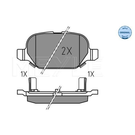MEYLE 025 254 1014 Brzdové destičky zadní pro Fiat Panda