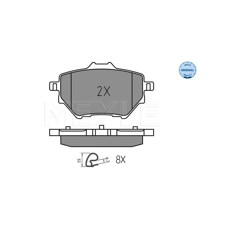 MEYLE 025 258 3917 Pastillas de freno trasero para 308 Combo 508 Berlingo 3008 Grand C4 Spacetourer