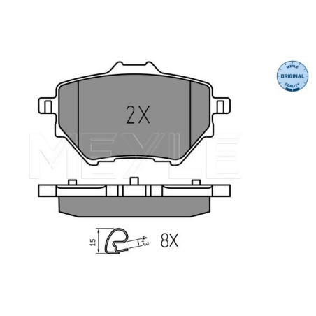 MEYLE 025 258 3917 Klocki hamulcowe tył dla 308 Combo 508 Berlingo 3008 Grand C4 Spacetourer Rifter