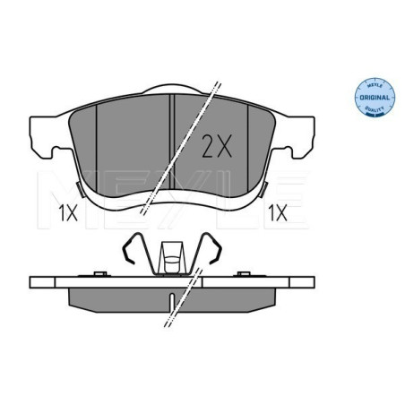 MEYLE 025 259 0621 Bremsbeläge Vorne für Fiat 500L