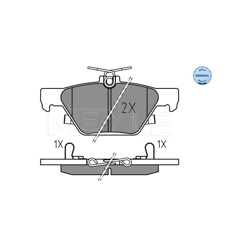 MEYLE 025 221 5814 Brake Pad Set Rear for