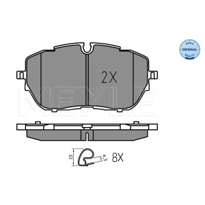 MEYLE 025 222 1818 Brake Pads Set Front for Peugeot 308 508