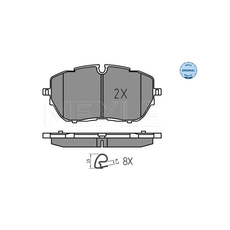 MEYLE 025 222 1818 Bremsbeläge Vorne für Peugeot 308 508