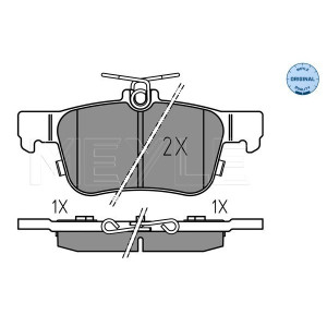 MEYLE 025 222 3116 Brzdové platničky zadné pre Mondeo Focus Kuga Galaxy S-Max Edge