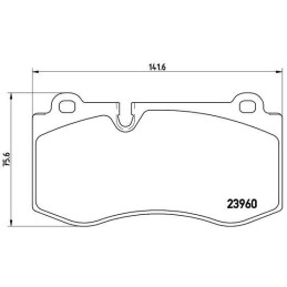 FRONT Brake Pads for Mercedes-Benz BREMBO P 50 074