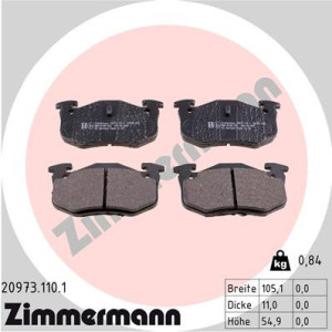ZIMMERMANN 20973.110.1 Klocki hamulcowe Tył dla
