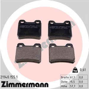 ZIMMERMANN 21140.155.1 Pastillas de freno Trasero para