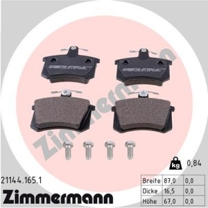 ZIMMERMANN 21144.165.1 Pastiglie freno Posteriore per