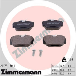 ZIMMERMANN 21173.170.1 Pastiglie freno Anteriore per