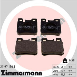 ZIMMERMANN 21197.150.1 Pastillas de freno Trasero para
