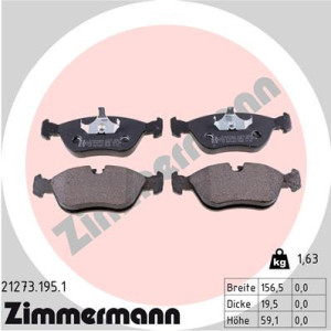 ZIMMERMANN 21273.195.1 Pastillas de freno Delantero para