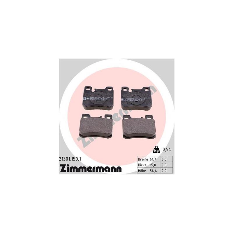 ZIMMERMANN 21301.150.1 Klocki hamulcowe