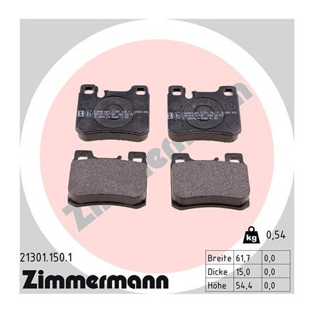 ZIMMERMANN 21301.150.1 Brzdové destičky