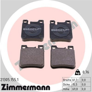 ZIMMERMANN 21305.155.1 Pastiglie freno Posteriore per