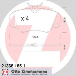 ZIMMERMANN 21368.185.1 Pastillas de freno Delantero para