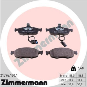 ZIMMERMANN 21396.180.1 Pastiglie freno