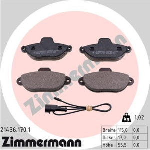 ZIMMERMANN 21436.170.1 Pastillas de freno Delantero para