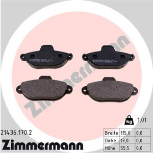 ZIMMERMANN 21436.170.2 Brzdové platničky Predné pre