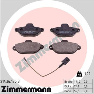 ZIMMERMANN 21436.170.3 Brake Pads Set Front for