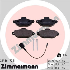 ZIMMERMANN 21436.170.5 Brzdové platničky Predné pre