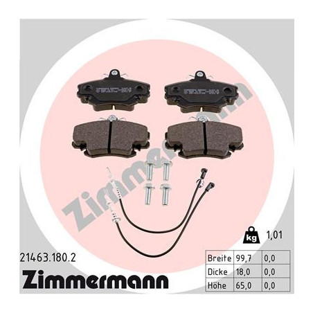 ZIMMERMANN 21463.180.2 Plaquettes de frein Avant pour
