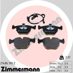 ZIMMERMANN 21486.190.2 Brzdové platničky Predné pre