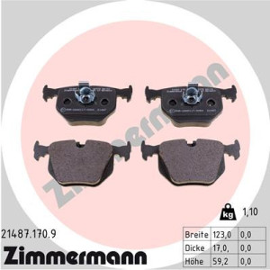 ZIMMERMANN 21487.170.9 Klocki hamulcowe Tył dla