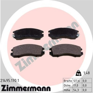 ZIMMERMANN 21495.170.1 Brzdové platničky Predné pre
