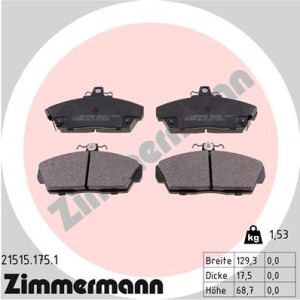 ZIMMERMANN 21515.175.1 Pastillas de freno Delantero para